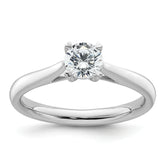 True Origin 14k White Gold 1/2 carat Lab Grown Diamond VS+ F+ Round Solitaire Engagement Ring