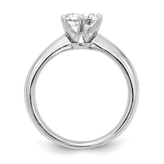 14k White Gold Six-Prong 1 carat center Round Solitaire Engagement Ring Mounting (No Stones Included)