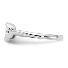 14k White Gold 1/2 carat Lab Grown Diamond VS/SI+ G+ Complete Round Solitaire Engagement Ring