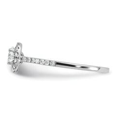 14k White Gold 3/4 carat Lab Grown Diamond VS/SI+ G+ Complete Size 9 Halo Engagement Ring