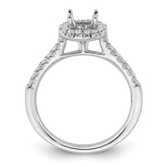 14k White Gold 3/4 carat Lab Grown Diamond VS/SI+ G+ Round Complete Size 9 Halo Engagement Ring