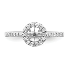 14k White Gold 3/4 carat Lab Grown Diamond VS/SI+ G+ Round Complete Size 9 Halo Engagement Ring