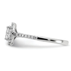 14k White Gold 1/3 carat Lab Grown Diamond VS/SI+ G+ 1 carat Center Round Semi Mount Engagement Ring