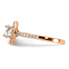 14k Rose Gold 1/2 carat Lab Grown Diamond VS/SI+ G+ 1 1/2 carat Center Round Semi Mount Engagement Ring