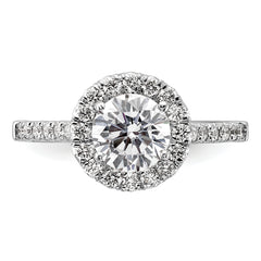 14k White Gold 1/2 carat Lab Grown Diamond VS/SI+ G+ 1 1/2 carat Center Round Semi Mount Engagement Ring
