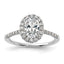 Oval Lab-Grown Diamond Halo Engagement Ring in 14K White Gold (1 3/8 ct. tw.), Size 7 - Sophia Jewelers