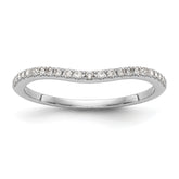 14k White Gold 1/8 carat Lab Grown Diamond VS/SI+ G+ Complete Wedding Band
