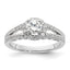 Round Lab-Grown Diamond Halo Engagement Ring in 14K White Gold (1 ct. tw.), Size 7 - Sophia Jewelers