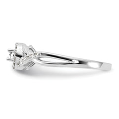 14k White Gold 1/4 carat Lab Grown Diamond VS/SI+ G+ Complete Round Halo Engagement Ring