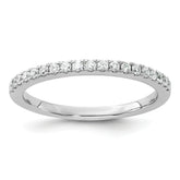 14k White Gold 1/5 carat Lab Grown Diamond VS/SI+ G+ Complete Wedding Band