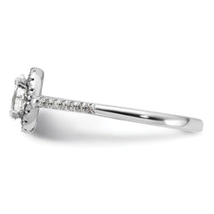 14k White Gold 3/4 carat Lab Grown Diamond VS/SI+ G+ Oval Complete Halo Engagement Ring