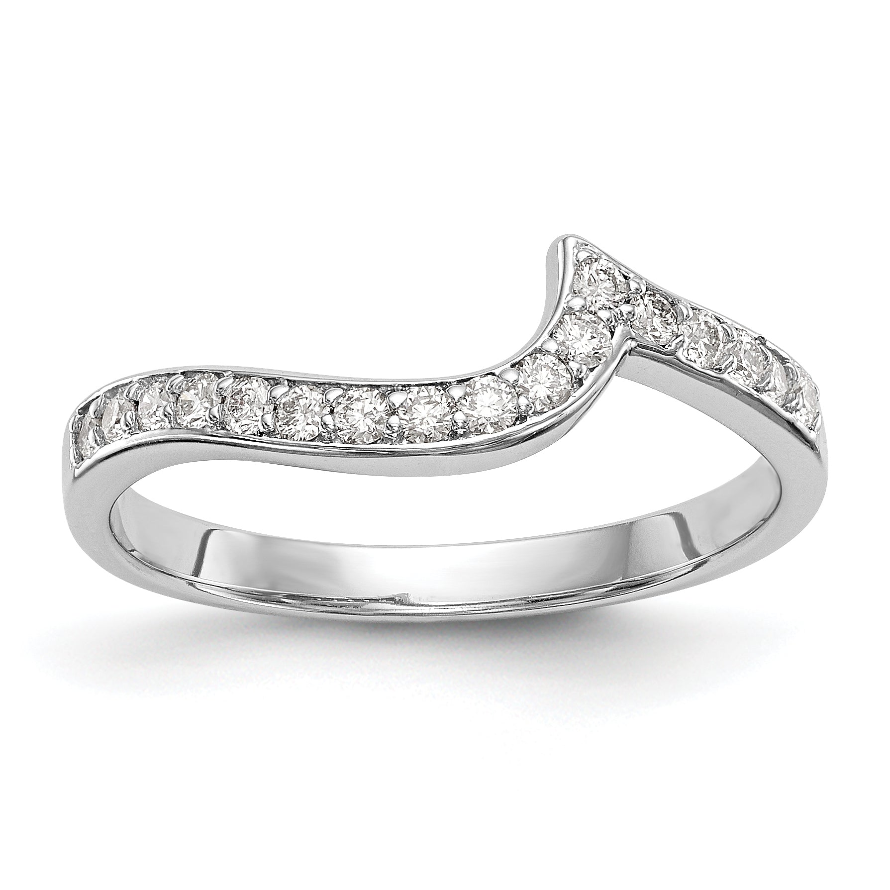 14k White Gold 1/5 carat Lab Grown Diamond VS/SI+ G+ Complete Wedding Band