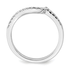 14k White Gold 1/5 carat Lab Grown Diamond VS/SI+ G+ Complete Contoured Wedding Band