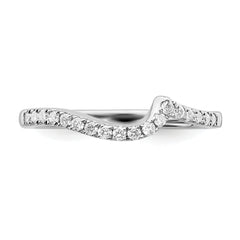 14k White Gold 1/5 carat Lab Grown Diamond VS/SI+ G+ Complete Contoured Wedding Band