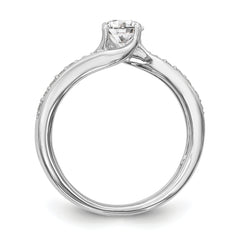 14k White Gold 5/8 carat Lab Grown Diamond VS/SI Complete By-Pass Engagement Ring