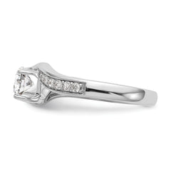 14k White Gold 5/8 carat Lab Grown Diamond VS/SI Complete By-Pass Engagement Ring