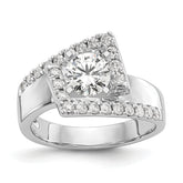 14k White Gold 1/2 carat Lab Grown Diamond VS/SI+ G+ Semi-Mount Pet Set Engagement Ring