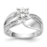 14k White Gold 1/5 carat Lab Grown Diamond VS/SI+ G+ Semi-Mount Pet Set Engagement Ring