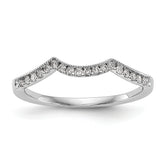 14k White Gold 1/8 carat Lab Grown Diamond VS/SI+ G+ Complete Wedding Band