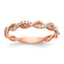 14k Rose Gold 1/8 carat Lab Grown Diamond VS/SI+ G+ Complete Criss Cross Wedding Band