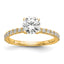 14k 1/3 carat Lab Grown Diamond VS/SI+ G+ 1 carat Center Round Semi Mount Engagement Ring