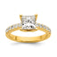 Certified Princess Lab-Grown Diamond Engagement Ring in 14K Yellow Gold (1 1/2 ct. tw.), Size 7 - Sophia Jewelers