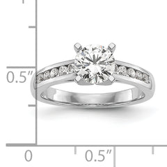 14k White Gold 1/5 carat Lab Grown Diamond VS/SI+ G+ Semi-Mount Pet Set Engagement Ring