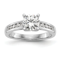 14k White Gold 1/5 carat Lab Grown Diamond VS/SI+ G+ Semi-Mount Pet Set Engagement Ring