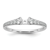 14k White Gold 1/3 carat Lab Grown Diamond VS/SI+ G+ Semi Mount Peg Set Engagement Ring