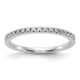 14k White Gold 1/10 carat Lab Grown Diamond VS/SI+ G+ Complete Wedding Band