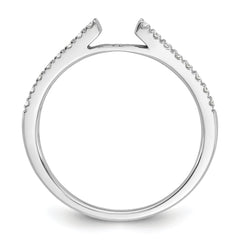 14k White Gold 1/10 carat Lab Grown Diamond VS/SI+ G+ Semi Mount Peg Set Engagement Ring