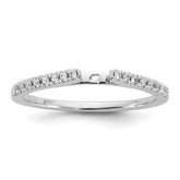 14k White Gold 1/10 carat Lab Grown Diamond VS/SI+ G+ Semi Mount Peg Set Engagement Ring