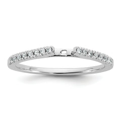 14k White Gold 1/10 carat Lab Grown Diamond VS/SI+ G+ Semi Mount Peg Set Engagement Ring