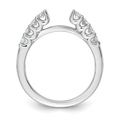 14k White Gold 1/2 carat Lab Grown Diamond VS/SI+ G+ Semi Mount Peg Set Engagement Ring