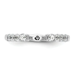 14k White Gold 1/2 carat Lab Grown Diamond VS/SI+ G+ Semi Mount Peg Set Engagement Ring