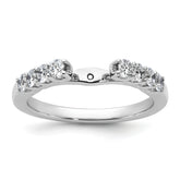 14k White Gold 1/2 carat Lab Grown Diamond VS/SI+ G+ Semi Mount Peg Set Engagement Ring