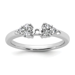 14k White Gold 1/4 carat Lab Grown Diamond VS/SI+ G+ Semi-Mount Peg Set Engagement Ring