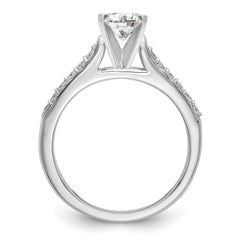 14k White Gold 1/4 carat Lab Grown Diamond VS/SI+ G+ Semi Mount Peg Set Engagement Ring