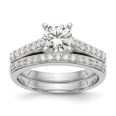 14k White Gold 1/4 carat Lab Grown Diamond VS/SI+ G+ Semi Mount Peg Set Engagement Ring