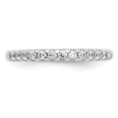14k White Gold 1/4 carat Diamond Complete Wedding Band