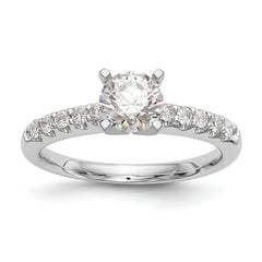 14k White Gold 1/4 carat Lab Grown Diamond VS/SI+ G+ Semi Mount Peg Set Engagement Ring