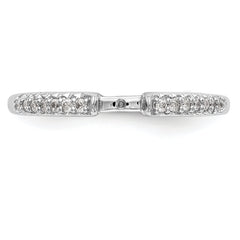 14K White Gold Peg Set 1/10 carat Diamond Semi-mount Engagement Ring