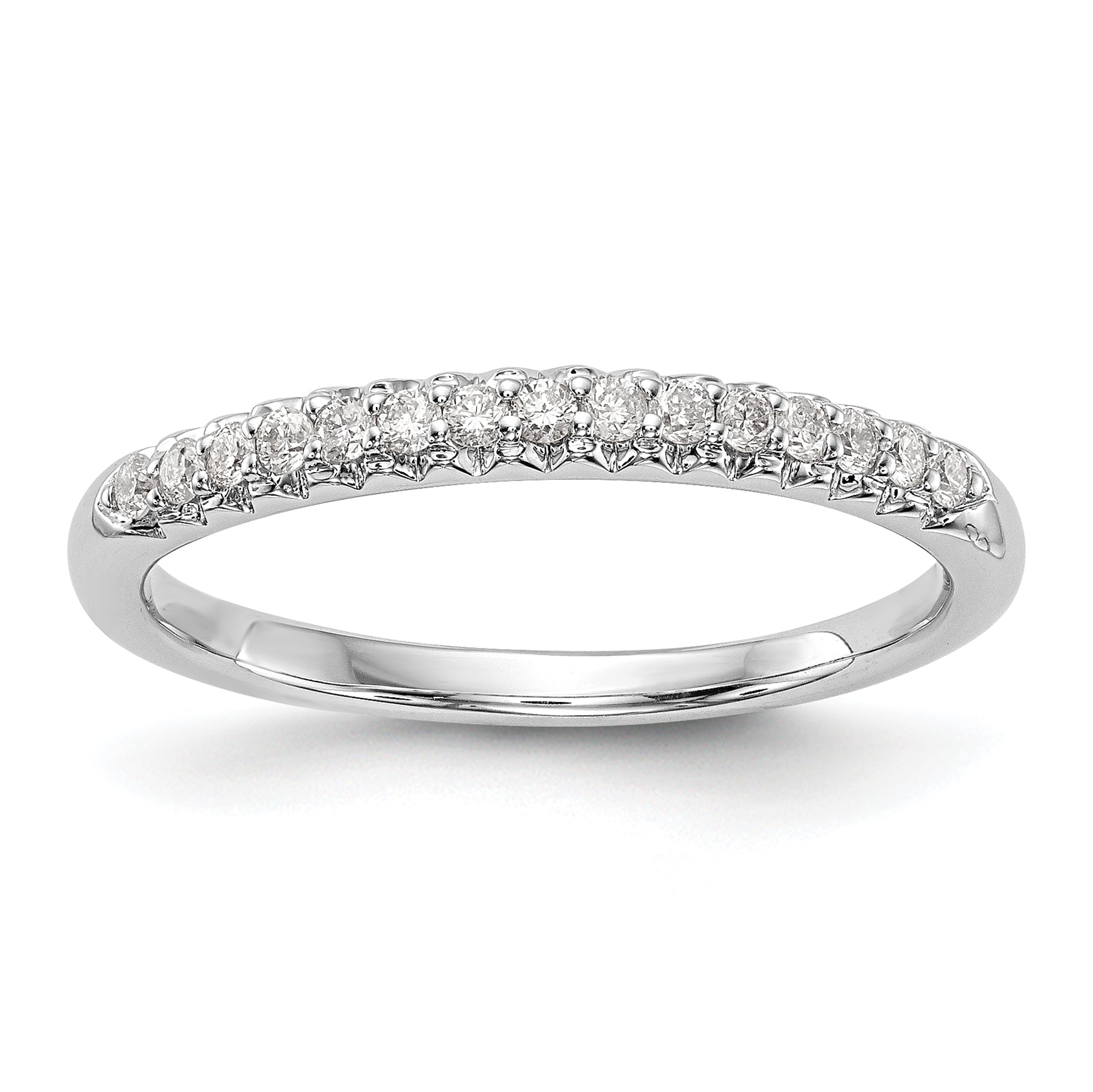 14k White Gold 1/6 carat Diamond Complete Wedding Band