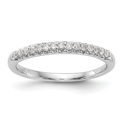 14k White Gold 1/6 carat Diamond Complete Wedding Band