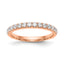 Lab-Grown Diamond Wedding Band in 14K Rose Gold, 3.3mm (1/2 ct. tw.), Size 7 - Sophia Jewelers