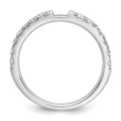 14k White Gold 1/2 carat Lab Grown Diamond VS/SI+ G+ Semi Mount Peg Set Engagement Ring