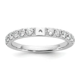 14k White Gold 5/8 carat Lab Grown Diamond VS/SI+ G+ Semi Mount Peg Set Engagement Ring