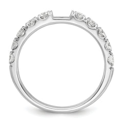 14k White Gold 3/4 carat Lab Grown Diamond VS/SI+ G+ Semi Mount Peg Set Engagement Ring