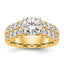 14k 1 3/8 carat Lab Grown Diamond VS/SI+ G+ Semi-Mount Peg Set Engagement Ring