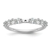 14k White Gold 3/4 carat Lab Grown Diamond VS/SI+ G+ Semi Mount Peg Set Engagement Ring